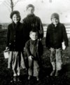Helen at age 10 with brothers Charlie, Jim and Gordon